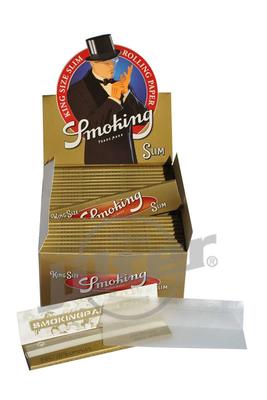 Smoking King Size Slim Gold - Box (Display)